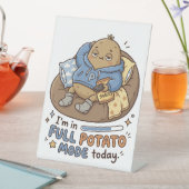 I’m in full potato mode today| Couch Potato Potato Reclamebord Met Voetstuk (Insitu)
