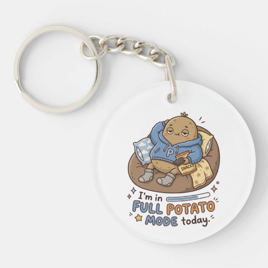 I’m in full potato mode today| Couch Potato Potato Sleutelhanger (Voorkant)
