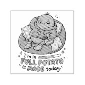 I’m in full potato mode today| Couch Potato Potato Zelfinktende Stempel (Design)