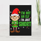 I’m Just Short Funny Elf Christmas Kaart (Voorkant)
