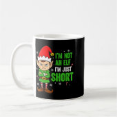 I’m Just Short Funny Elf Christmas Koffiemok (Links)