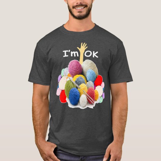 I m.k. Funny Crochet en Yarn Mess T-shirt (Voorkant)