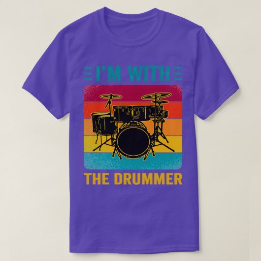 I m met de Drummer drummer Lover Player-cadeau T-shirt (Design voorkant)