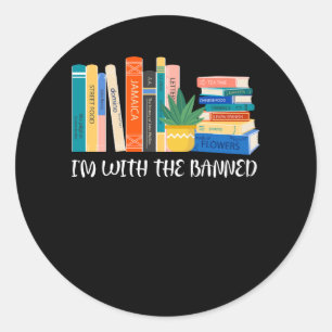 I_m met de verboden boeken die ik heb gelezen ronde sticker