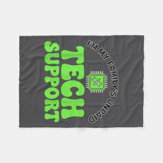 I’m My Family’s Unpaid Tech Supr, Computer Nerd Fleece Deken (Voorkant (Horizontaal))