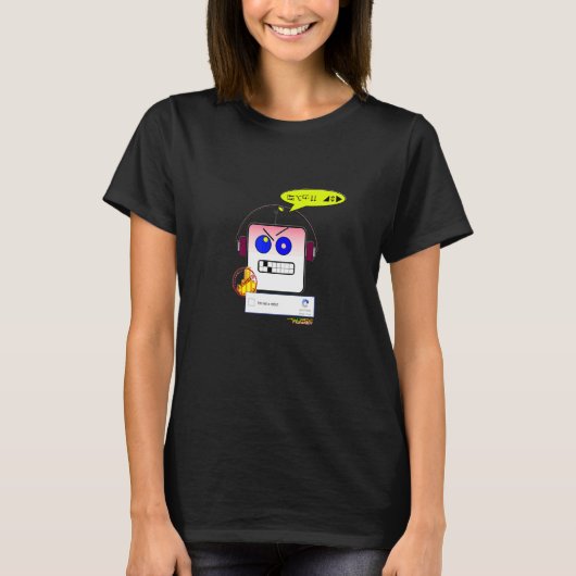 I`m not a robot  re CAPTCHA T-shirt (Voorkant)