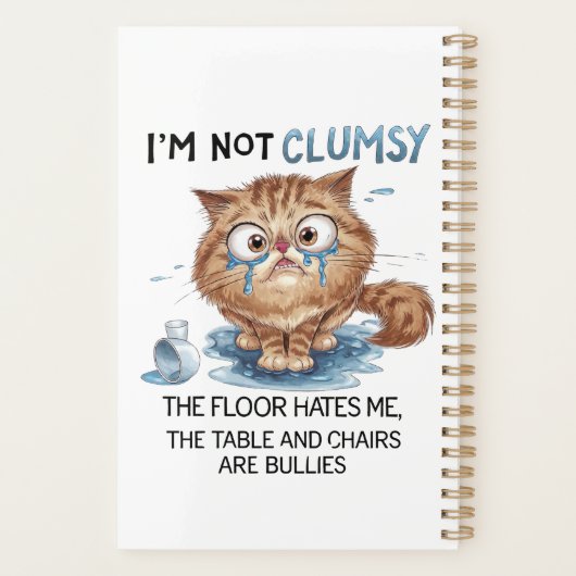 I’m Not Clumsy the Flor Hates Me  Planner (Achterkant)