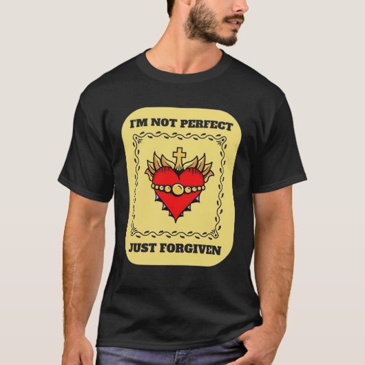 i m not perfect just forgiven christian team jesus t-shirt (Voorkant)