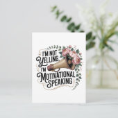I’m Not Yelling, I’m Motivational Speaking Briefkaart (Staand voorkant)