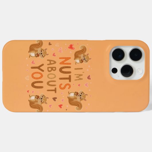 I’m Nuts About You  – Cute Squirrel  Case-Mate iPhone Case (Achterkant (horizontaal))