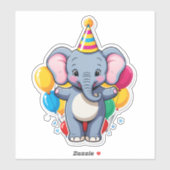 I’m ONE-derful! – Baby Elephant Birthday Joy Sticker (Vel)