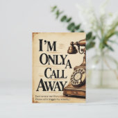 "I’m only a call away. Just send a text Postcard Briefkaart (Staand voorkant)