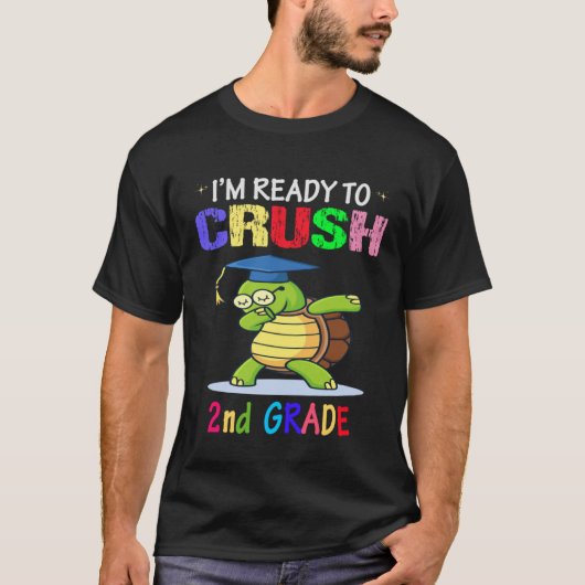 I m Ready To Crush 2nd grade Dabbing turtle Girls T-shirt (Voorkant)