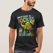 I m Ready To Rock Kindergarten Cool Dino Boys Back T-shirt (Voorkant)