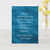 I’m Sorry Relationship Card | Elegant Apology Kaart (Gele Bloem)