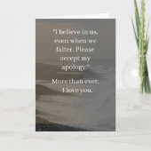 I’m Sorry Relationship Card | Elegant Apology Kaart (Voorkant)