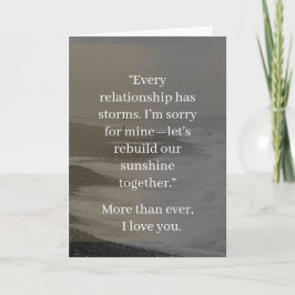 I’m Sorry Relationship Card | Elegant Apology Kaart
