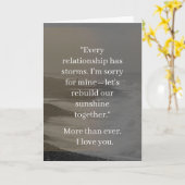 I’m Sorry Relationship Card | Elegant Apology Kaart (Gele Bloem)