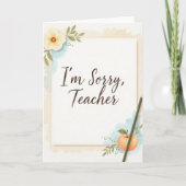 I’m Sorry Teacher  Kaart (Voorkant)