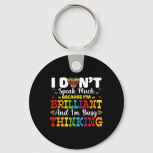 I.M. Speak Much Brilliant Autism Awareness Boys Sleutelhanger