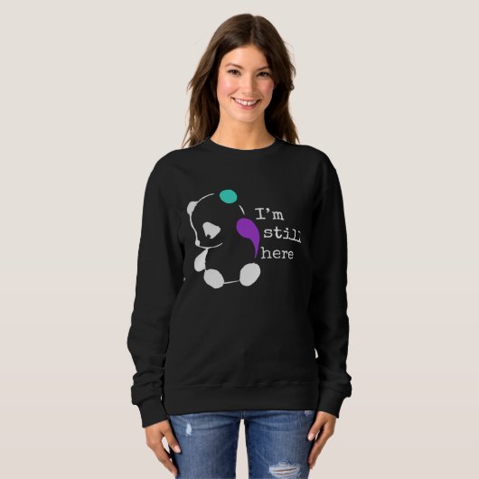 I m Still Here  Semicolon  Suicide Prevention Awar Trui (Voorkant volledig)