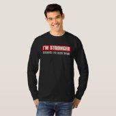 I M STRONGER BECAUSE I VE BEEN WEAK Motivating Hon T-shirt (Voorkant volledig)