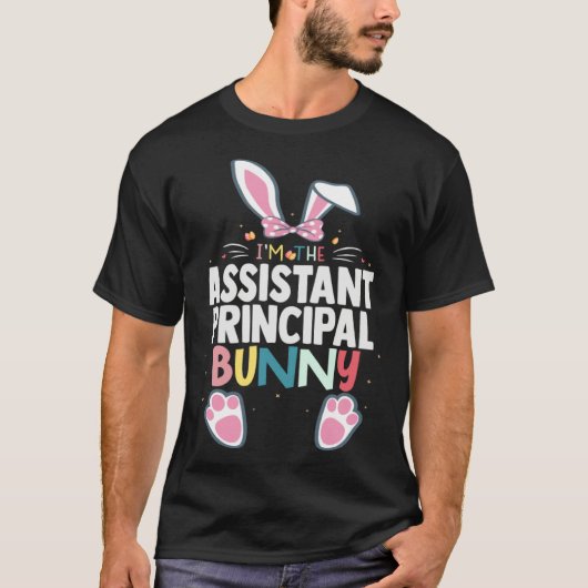 I m The Assistant Principal Bunny Easter Day Rabbi T-shirt (Voorkant)