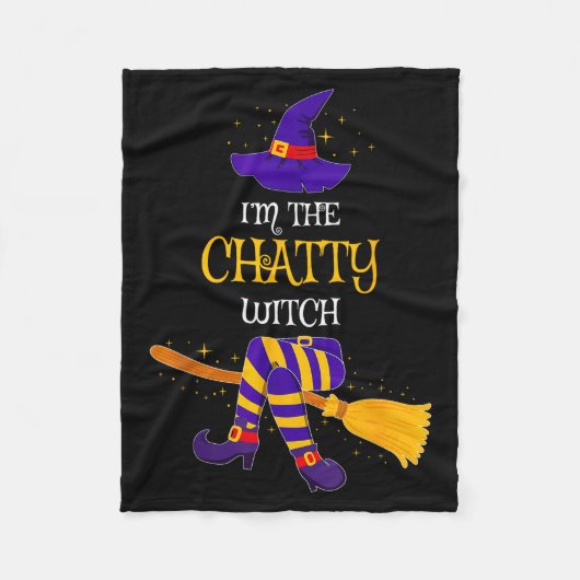 I’m The Chatty Witch Family Matching Costume Hallo Fleece Deken (Voorkant)