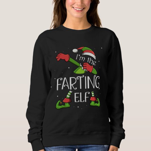 I m The Farting Elf Dabbing Santa Claus Xmas For F Trui (Voorkant)