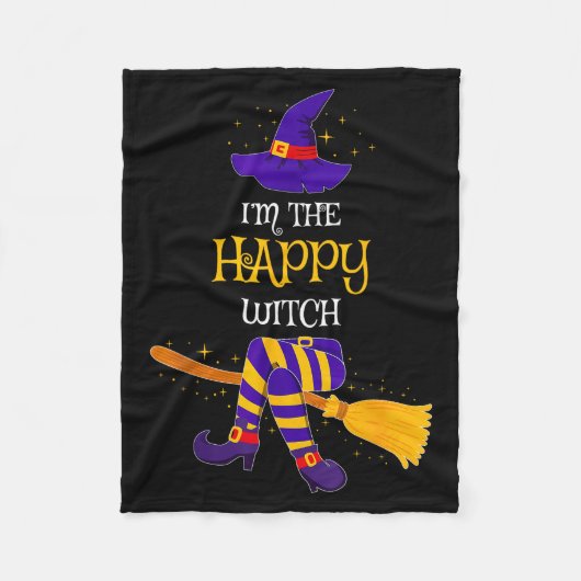 I’m The Happy Witch Family Matching Costume Hallow Fleece Deken (Voorkant)