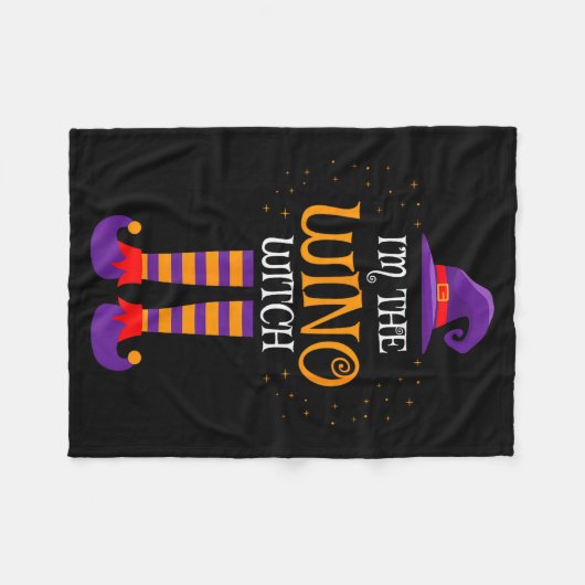 I’m The Wino Witch Halloween Family Matching Group Fleece Deken (Voorkant (Horizontaal))