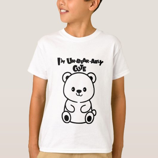I’m Un-bear-ably Cute Bear T-shirt (Voorkant)