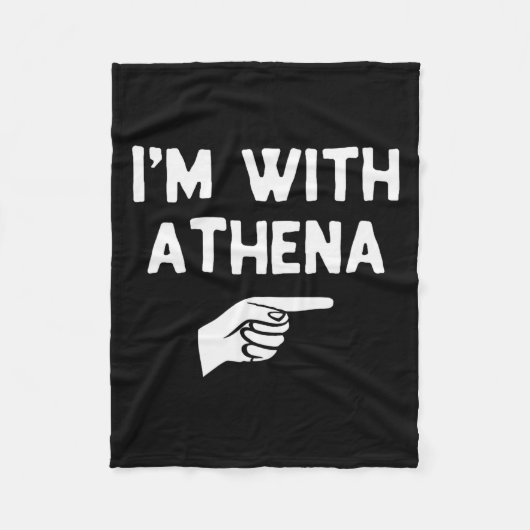 I’m With Athena Funny Halloween Matching Costume Fleece Deken (Voorkant)