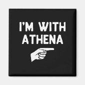 I’m With Athena Funny Halloween Matching Costume  Magneet (Voorkant)
