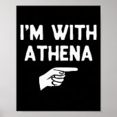 I’m With Athena Funny Halloween Matching Costume  Poster (Voorkant)