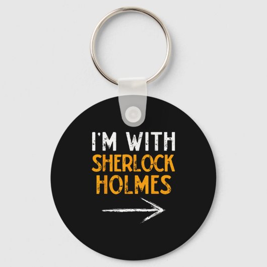 I’m With Sherlock Holmes Halloween Matching Couple Sleutelhanger (Voorkant)