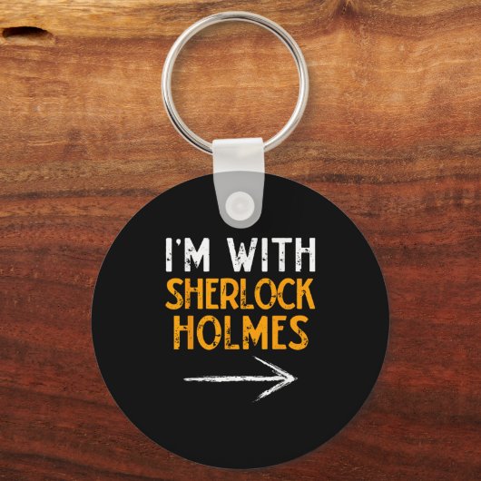 I’m With Sherlock Holmes Halloween Matching Couple Sleutelhanger (Voorkant)