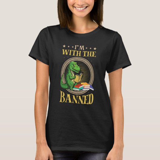 I m with The Banned Read Banned Books BookWorm T-shirt (Voorkant)