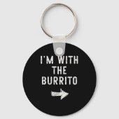 I’m With The Burrito Funny Halloween Couple Costum Sleutelhanger (Voorkant)