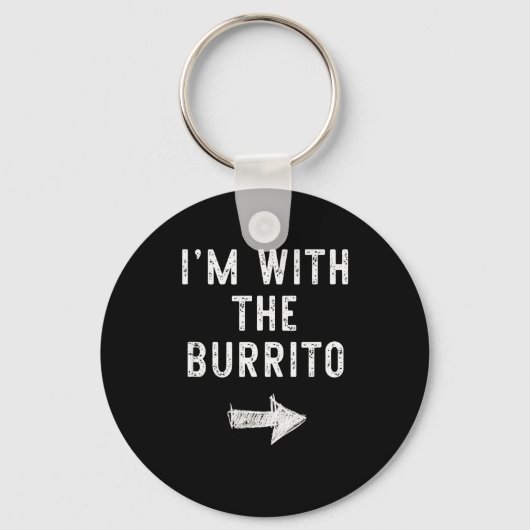I’m With The Burrito Funny Halloween Couple Costum Sleutelhanger (Voorkant)
