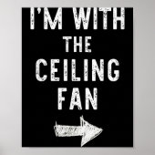 I’m With The Ceiling Fan Funny Halloween Couple Co Poster (Voorkant)