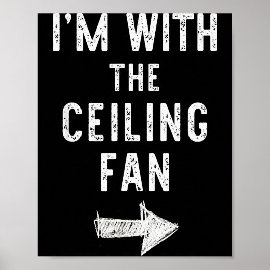 I’m With The Ceiling Fan Funny Halloween Couple Co Poster (Voorkant)
