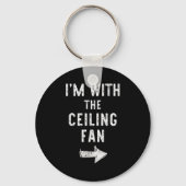 I’m With The Ceiling Fan Funny Halloween Couple Co Sleutelhanger (Voorkant)