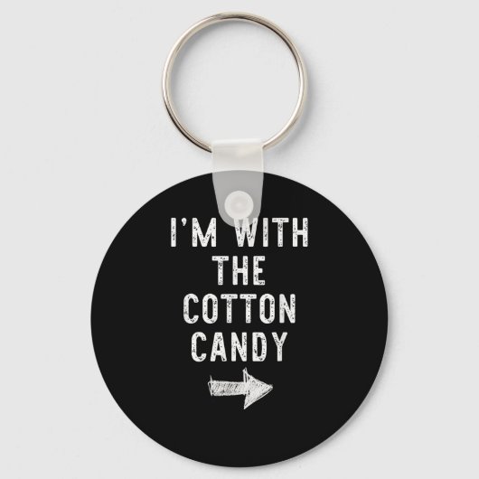 I’m With The Cotton Candy Funny Halloween Couple C Sleutelhanger (Voorkant)
