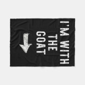 I’m With The Goat Funny Halloween Couple Costume Fleece Deken (Voorkant (Horizontaal))