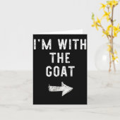 I’m With The Goat Funny Halloween Couple Costume  Kaart (Gele Bloem)
