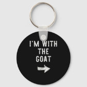 I’m With The Goat Funny Halloween Couple Costume  Sleutelhanger (Voorkant)
