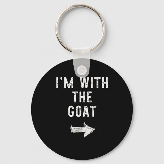 I’m With The Goat Funny Halloween Couple Costume  Sleutelhanger (Voorkant)