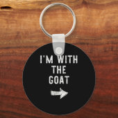 I’m With The Goat Funny Halloween Couple Costume  Sleutelhanger (Voorkant)