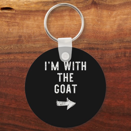 I’m With The Goat Funny Halloween Couple Costume  Sleutelhanger (Voorkant)